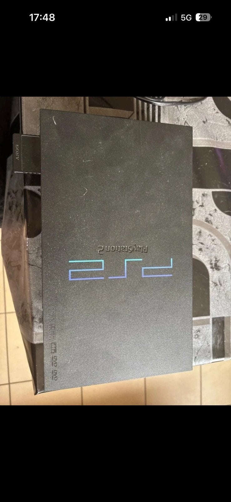 PlayStation 2, Ophalen, Zwart, Met 1 controller, Gebruikt