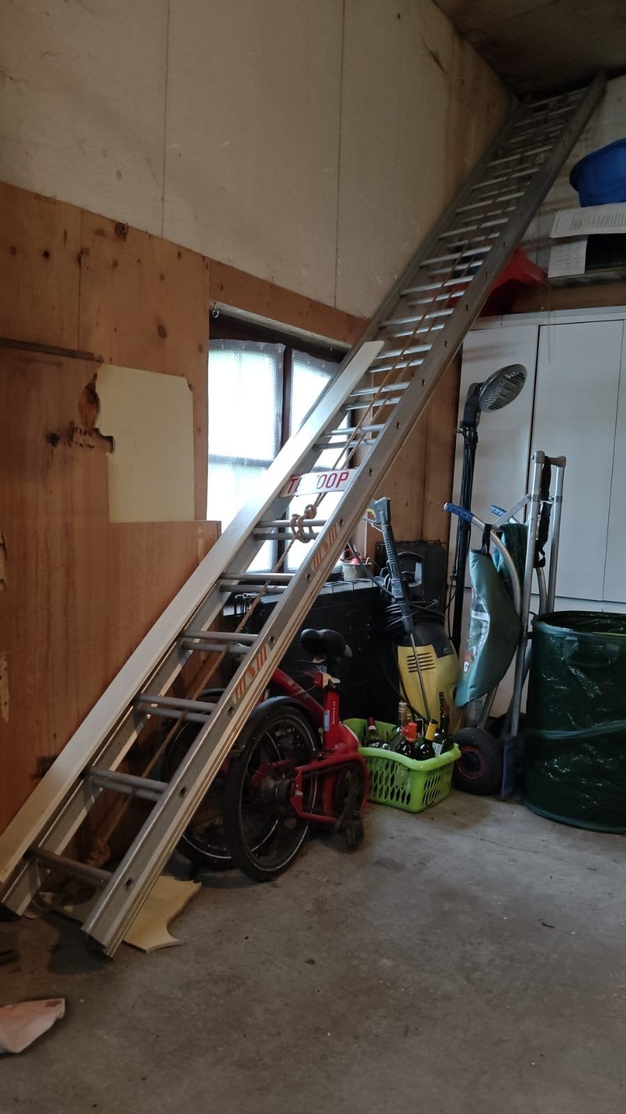 Aluminium ladder 2x20 treden – professionele uitvoering, Doe-het-zelf en Bouw, Ophalen, Ladder
