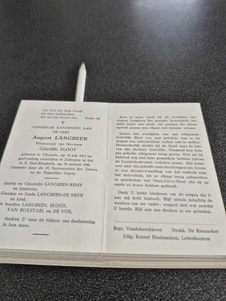 Bidprentjes Vlierzele, Ophalen of Verzenden