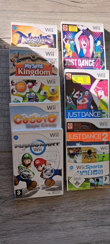 Wii, Games en Spelcomputers, Ophalen, Gebruikt, Met 2 controllers, Met games