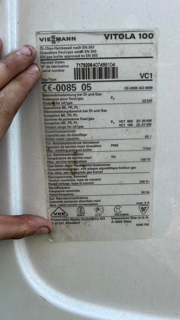 Brûleur Viessmann Vitola 100, Bricolage & Construction, Enlèvement, Utilisé