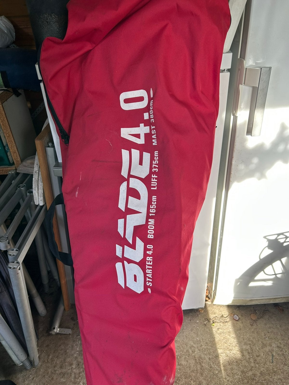 Windsurf mast en zeil, Watersport en Boten, Ophalen, Zo goed als nieuw, Zeil, Met draagtas