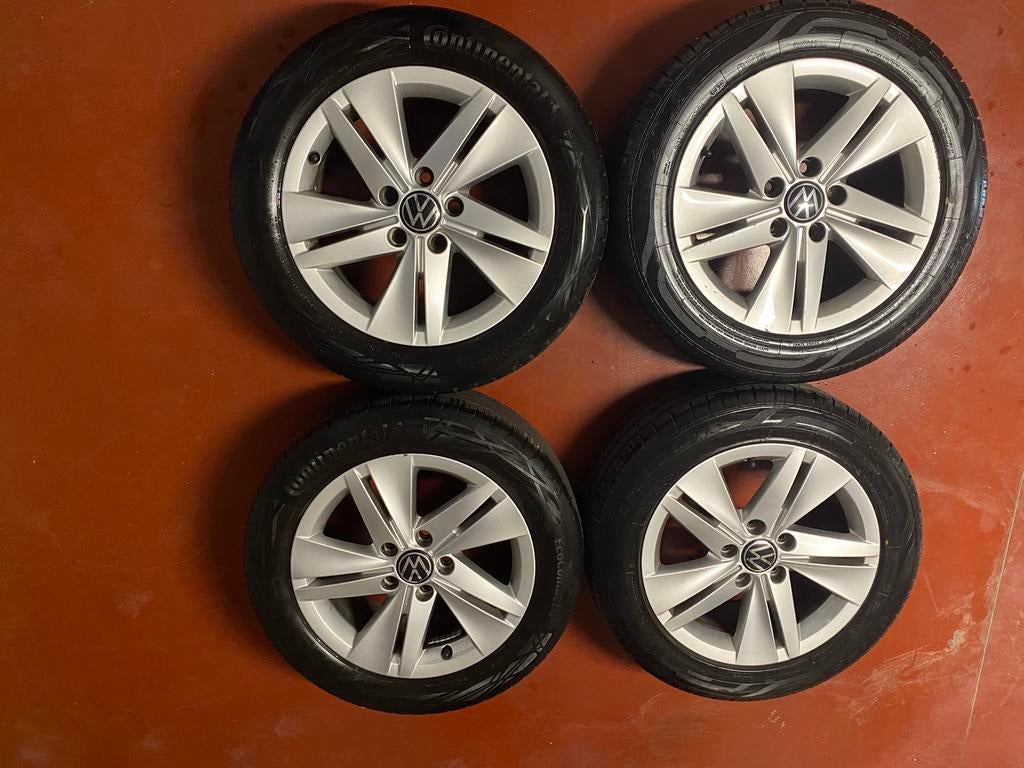 Volkswagen velgen banden originele VW alu velgen Continental, Auto-onderdelen, Banden en Velgen, Ophalen
