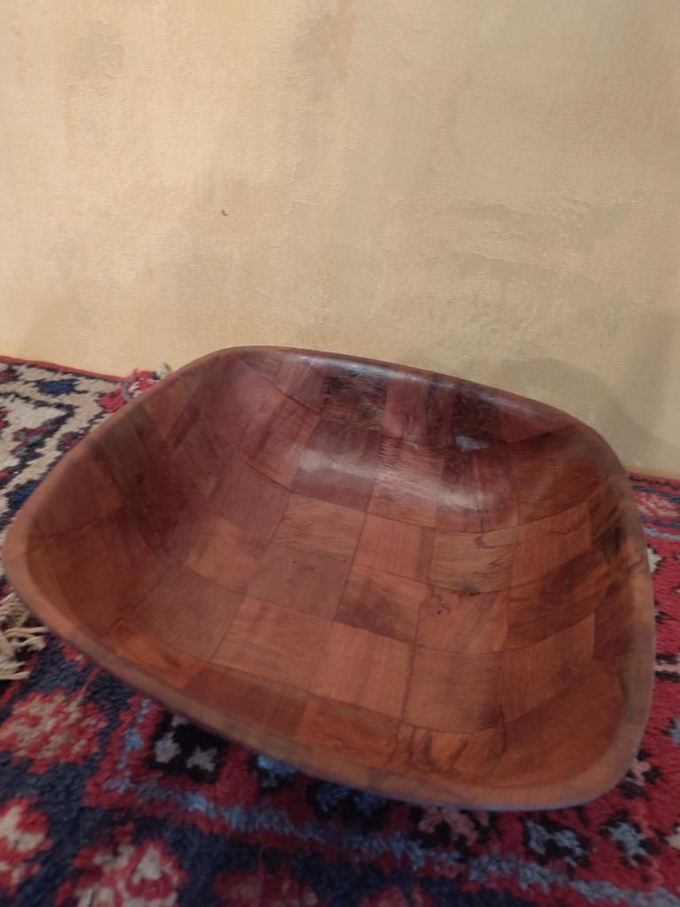 Bol en bois fait main avec motif patchwork, Enlèvement, Balance