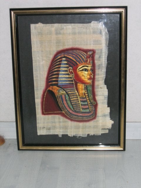 papyrus toetanchamon + diverse kaders/etsen, Huis en Inrichting, Woonaccessoires | Wanddecoraties, Ophalen, Gebruikt