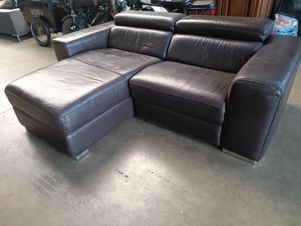 2 x Hoekbank zetel leder, Huis en Inrichting, Ophalen, Leer