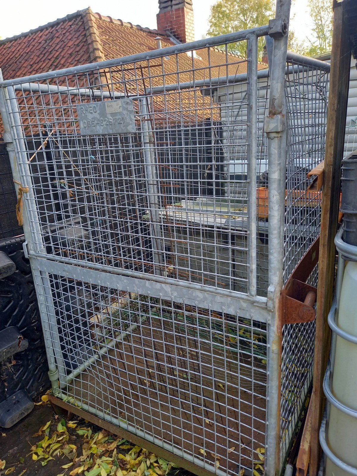 ijzeren palletbox, Ophalen