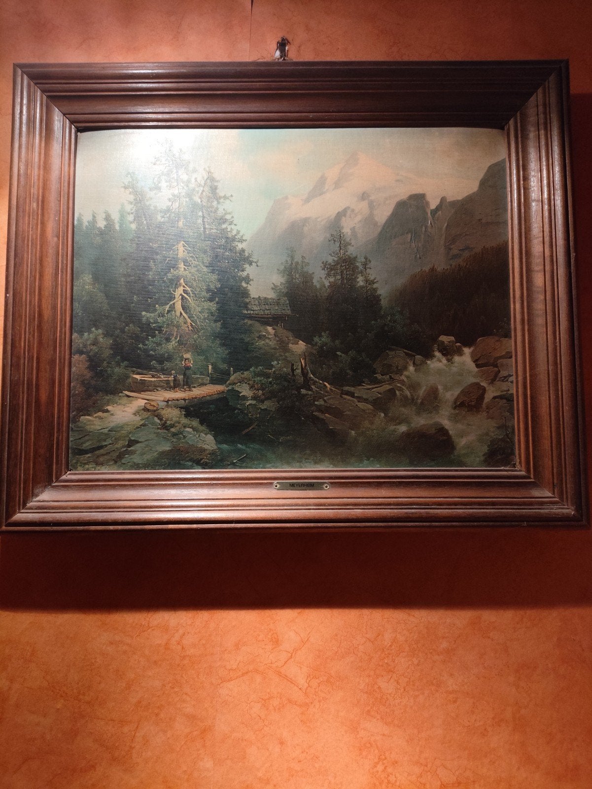 Meyerheim landschap, oude kunstdruk/reproductie., Ophalen