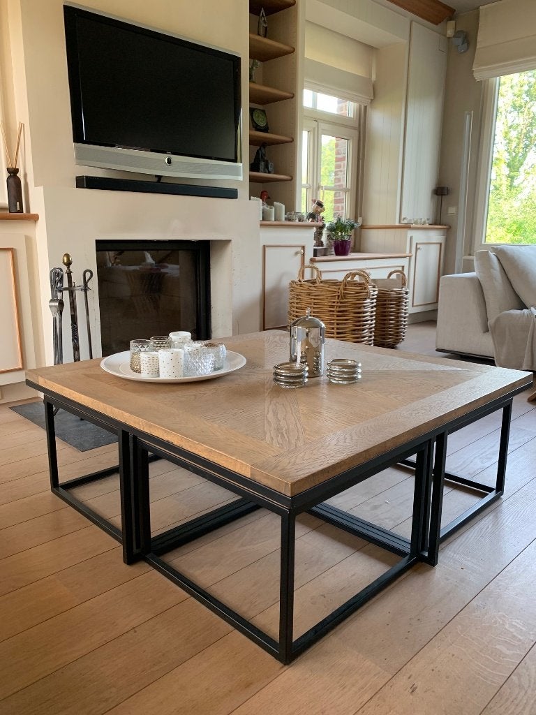 Salontafel, Ophalen, Gebruikt, 50 tot 100 cm, Vierkant