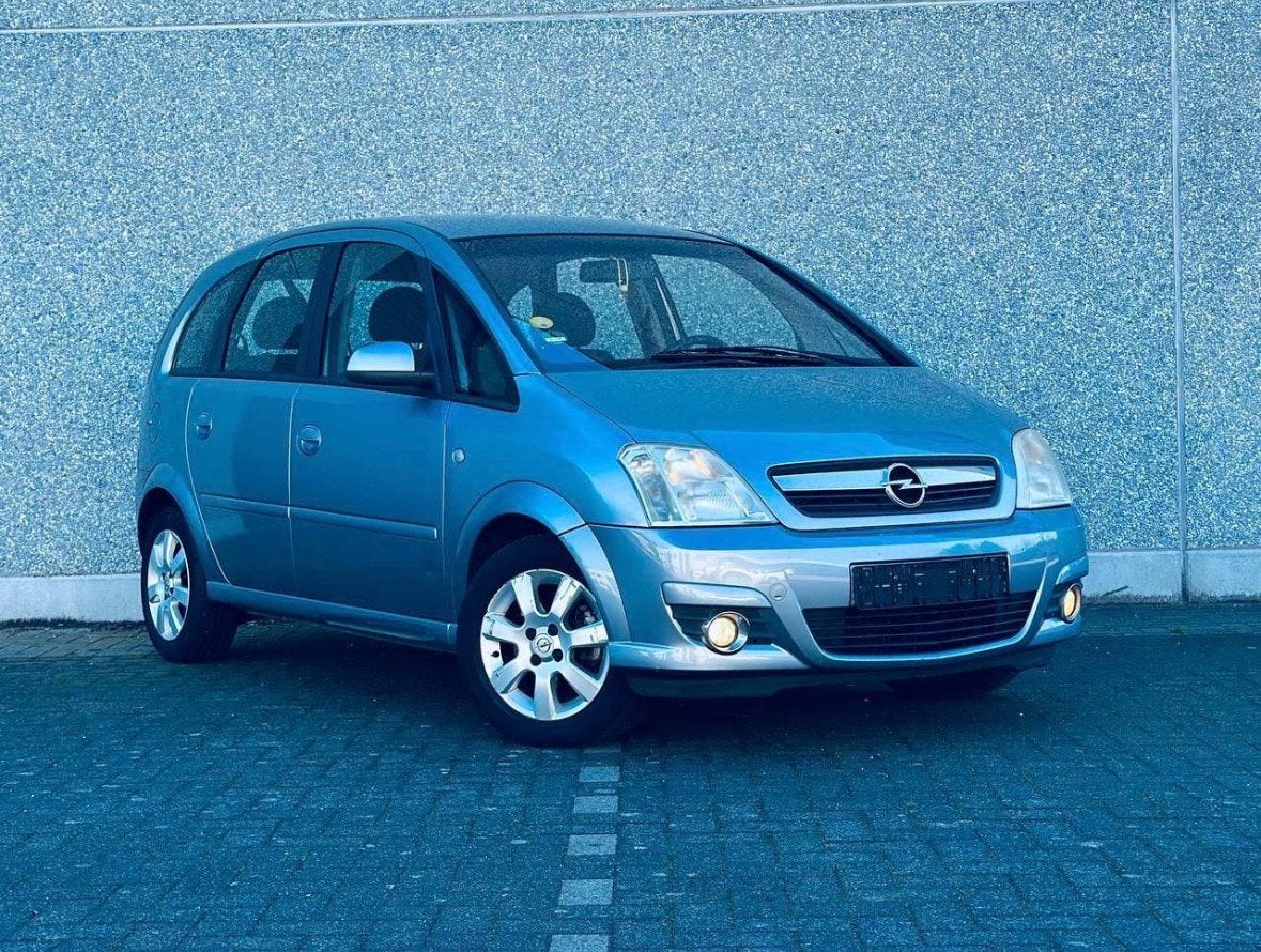 OPEL MERIVA 1.8 BENZINE AUTOMAAT!-AIRCO!-CRUISE!-GEKEURD!, Auto's, Stof, Zwart, 4 cilinders, Blauw