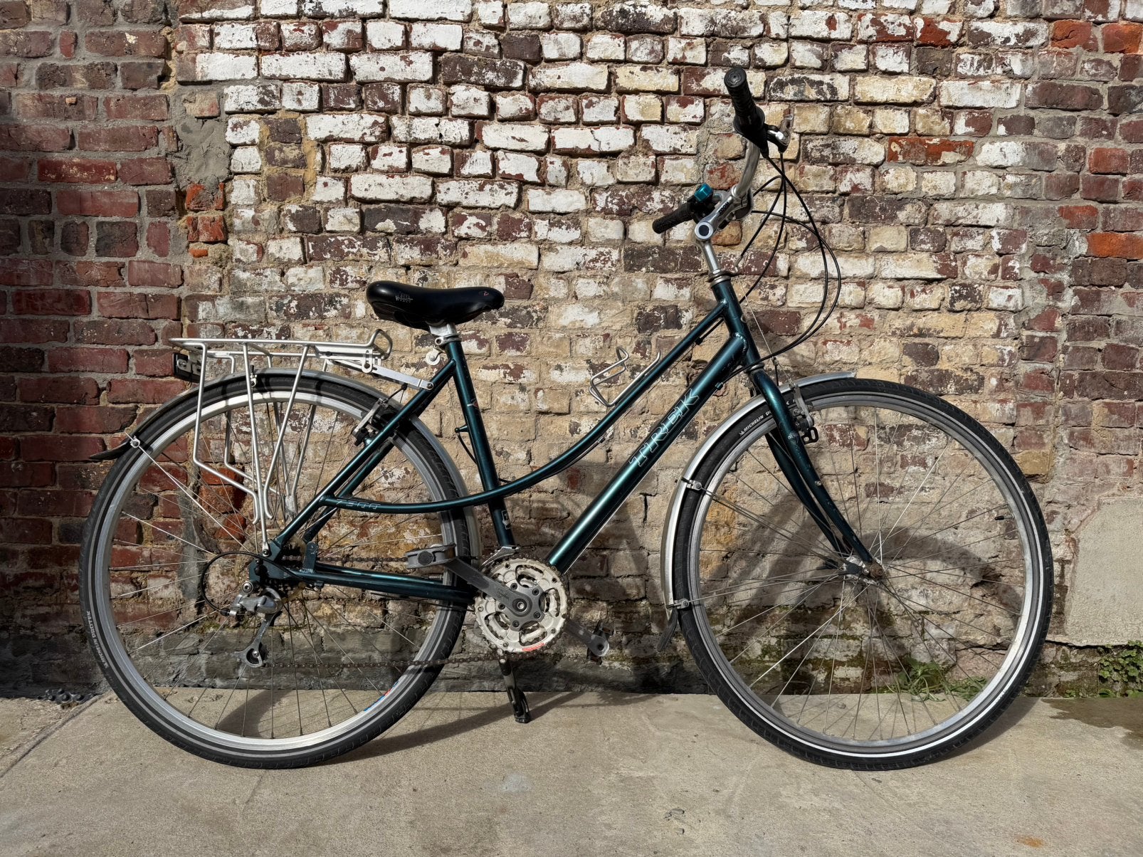Damesfiets, stationsfiets, studentenfiets, Fietsen en Brommers, 28 inch, Gebruikt, Velgrem, 15 tot 20 versnellingen