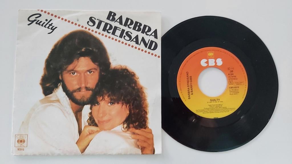 Barbra Streisand - Schuldig, Cd's en Dvd's, 7 inch, Single, Ophalen of Verzenden, Zo goed als nieuw