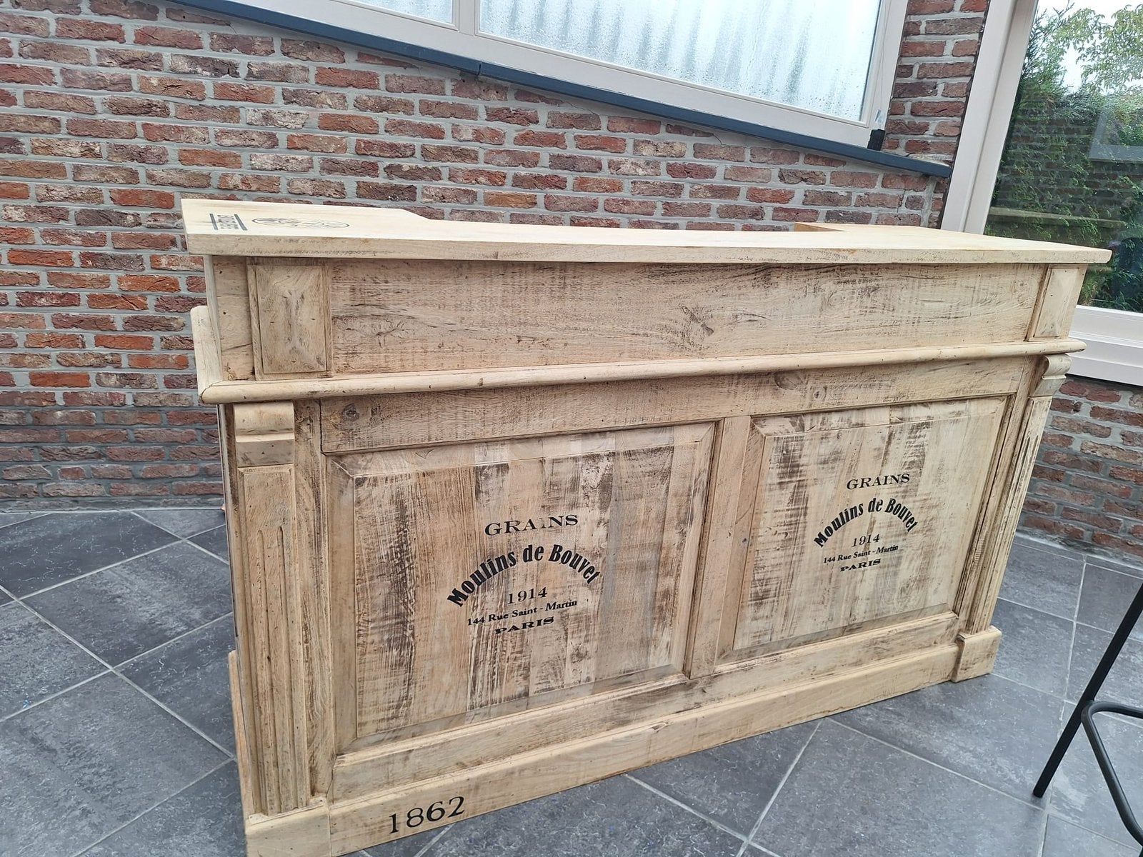 Toog met 3 barkrukken, Ophalen, Zo goed als nieuw