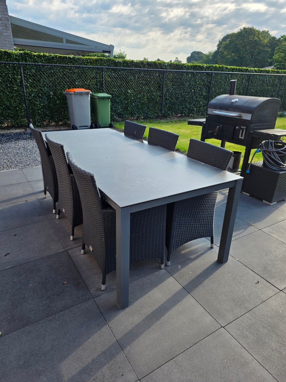 Luxe Tuinset | 6 personen | Keramisch Glasblad, Table à dinner, Salons de jardin, Enlèvement, Utilisé