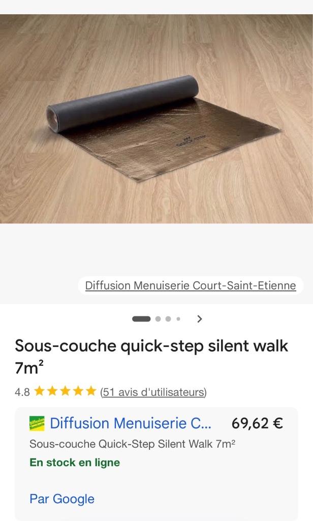 Sous couche QuickStep Silent Walk, Maison & Meubles, Neuf, 25 à 50 m², Autres types, Enlèvement