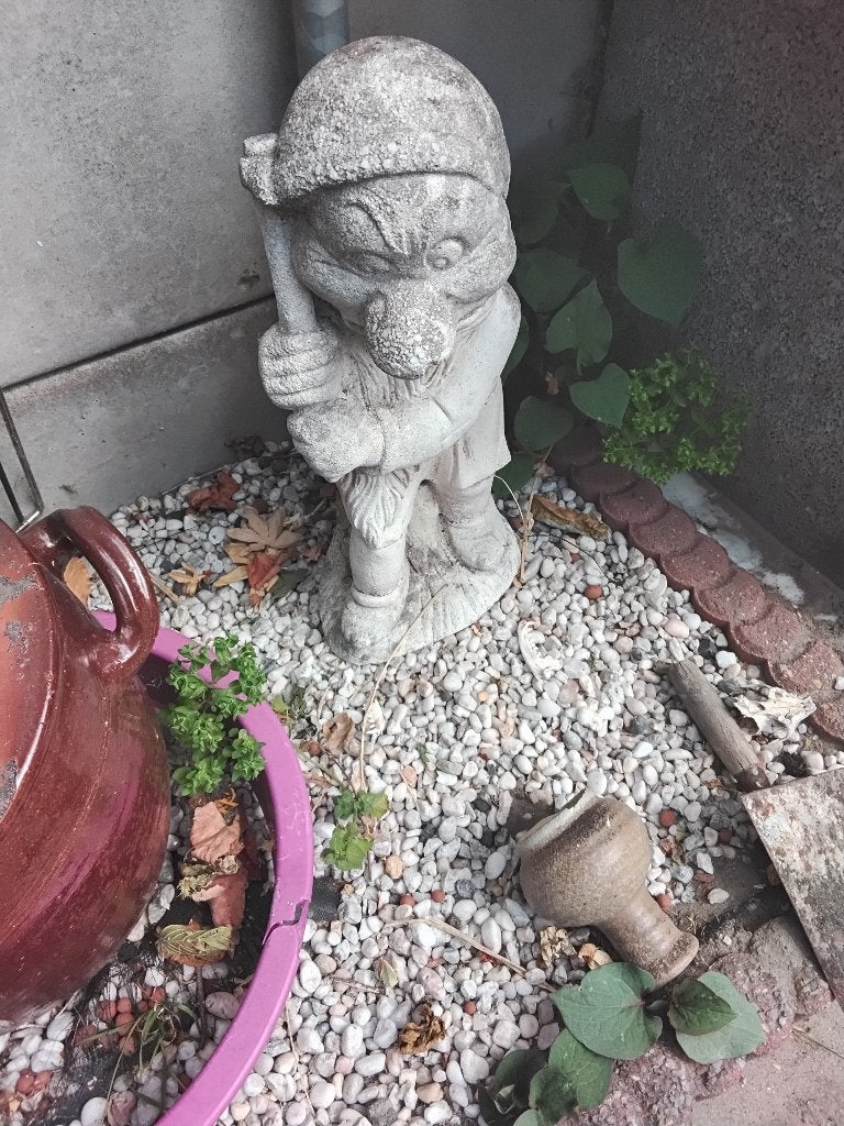 tuinkapouters in steen, Ophalen, Gebruikt