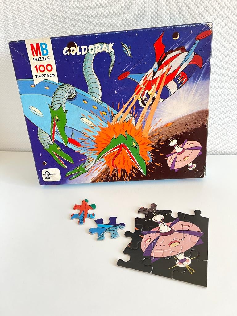 Puzzle Goldorak Combat dans l'espace - MB 1978, Verzamelen, Speelgoed, MB, Gebruikt, Aucun, Ophalen of Verzenden