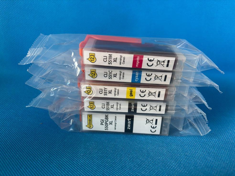 5 Cartouches d'encre pour imprimante Canon Pixma, Informatique & Logiciels, Enlèvement ou Envoi, Neuf, Cartridge, 123 encre