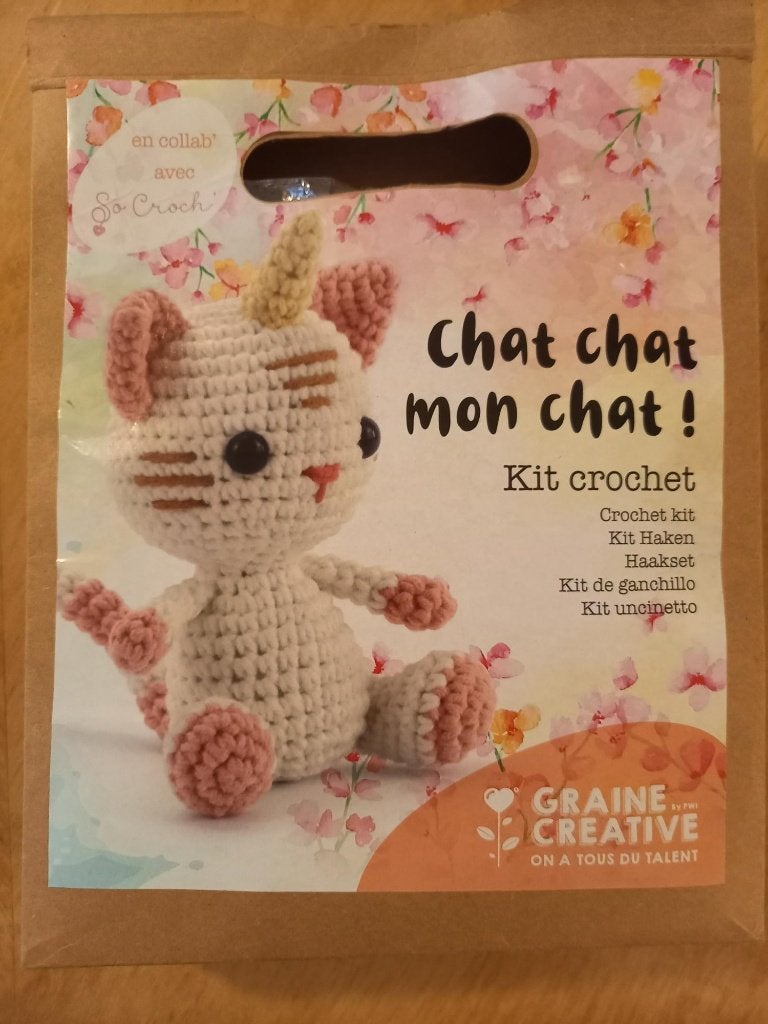 A donner - kit de crochet "chat, chat, mon chat!", Enlèvement, Comme neuf, Broderies à la main, Autres types