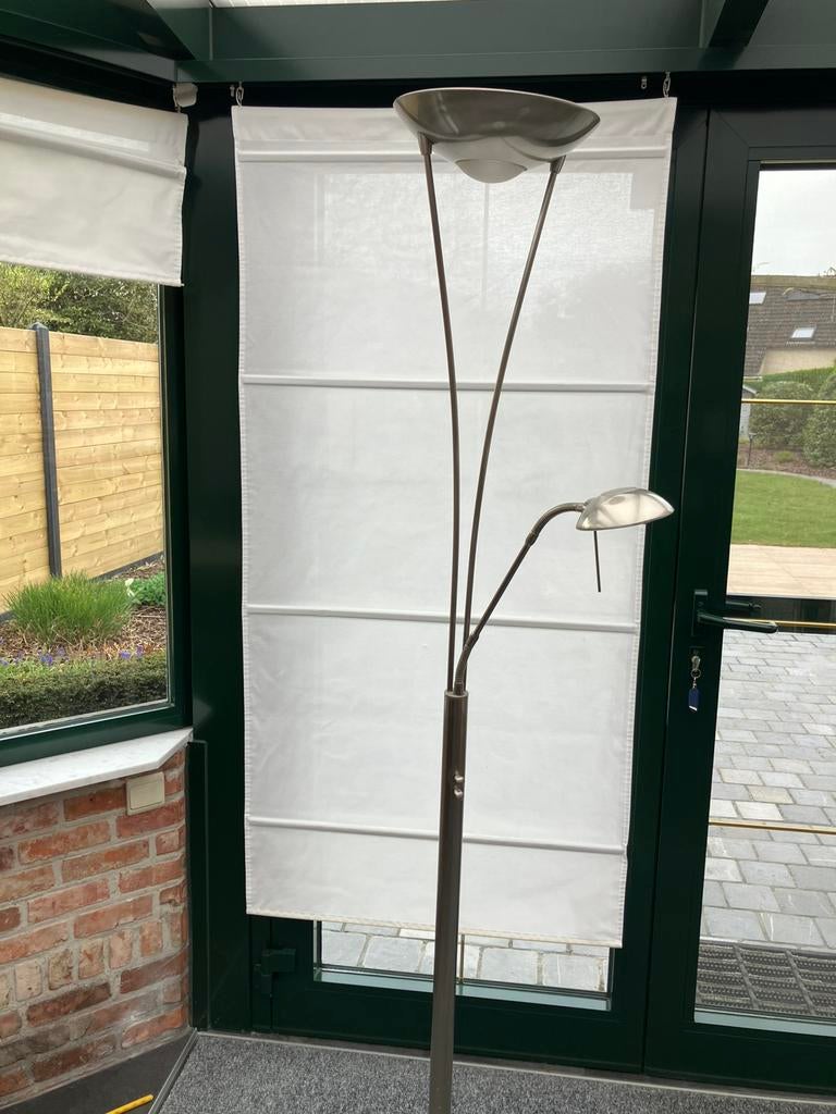 Staande lamp met leeslamp, Ophalen, Zo goed als nieuw