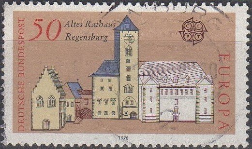 Duitsland - Oude stadhuis van Regensburg - 1978, Ophalen of Verzenden, Gestempeld