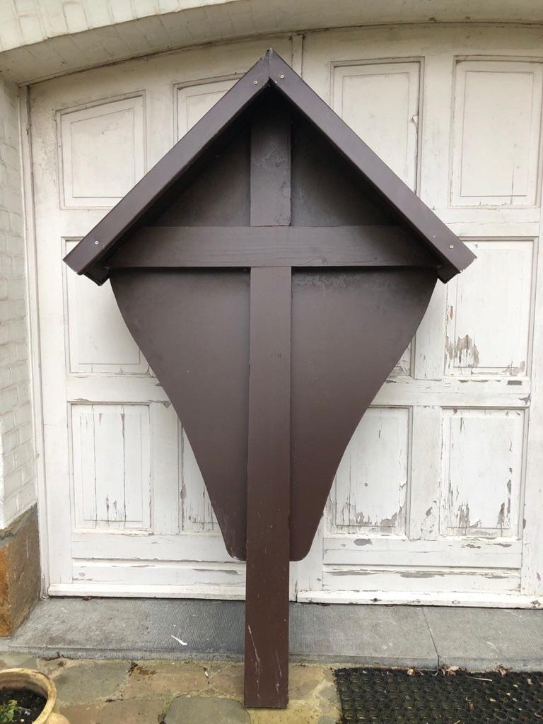 Landkruis, Antiek en Kunst, 1 meter - 2 meter, Hout, Bruin, Religie