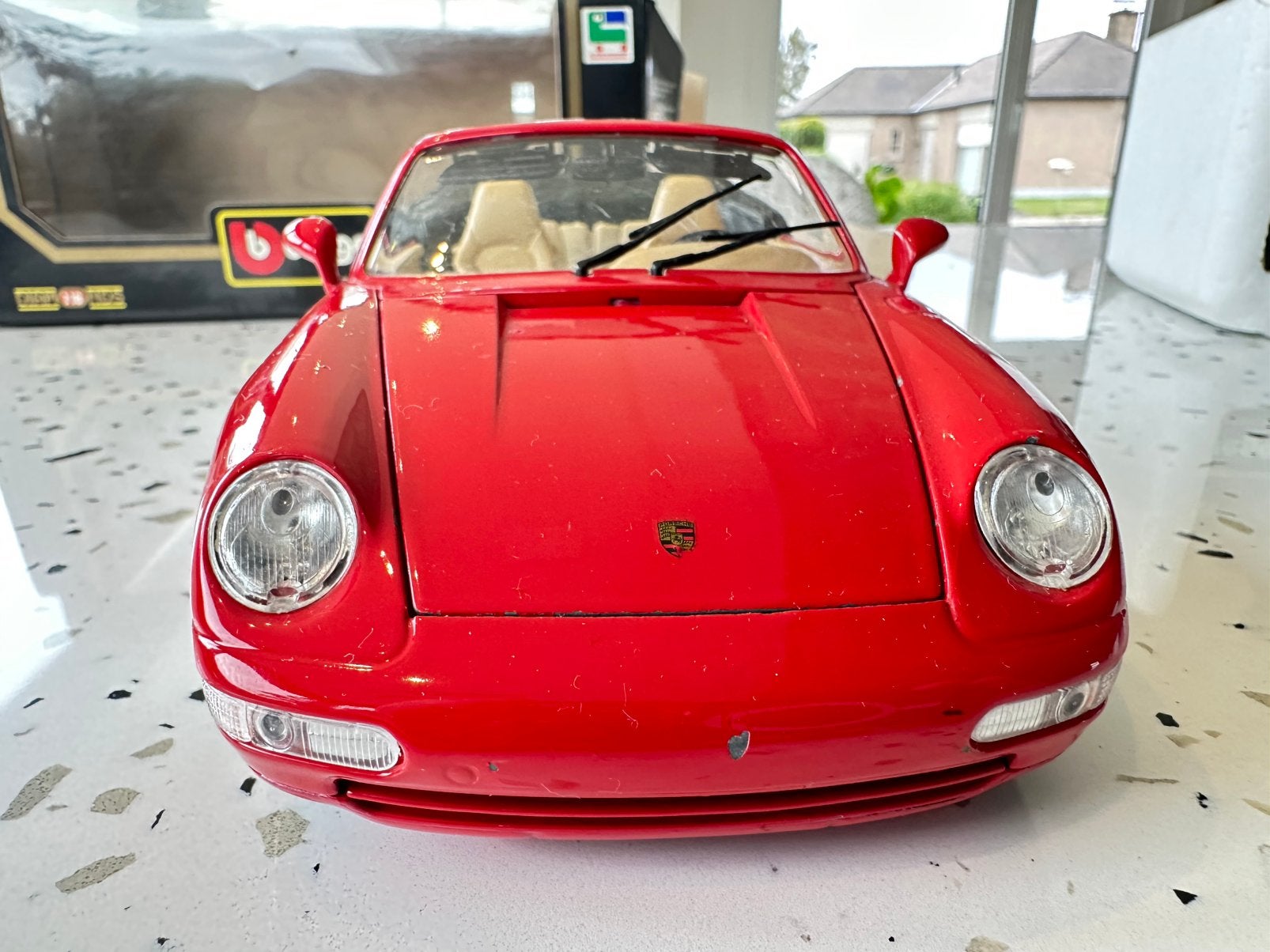 miniatuur porche 911 carrera cabriolet 1994, Hobby en Vrije tijd, Ophalen of Verzenden, Gebruikt, Auto