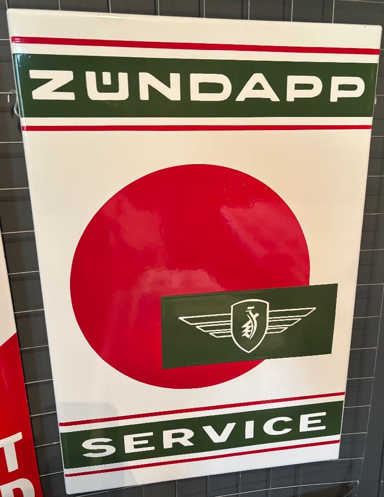 emaille reclamebord zundapp, Verzamelen, Ophalen of Verzenden, Nieuw, Reclamebord