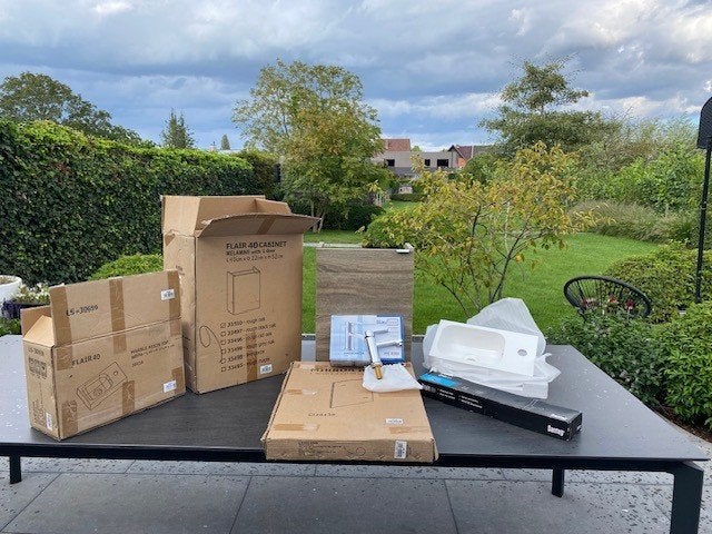 Complete Badkamermeubelset – Nieuw in doos! (FLAIR 40), Huis en Inrichting, Ophalen, Minder dan 50 cm, Nieuw, Minder dan 25 cm