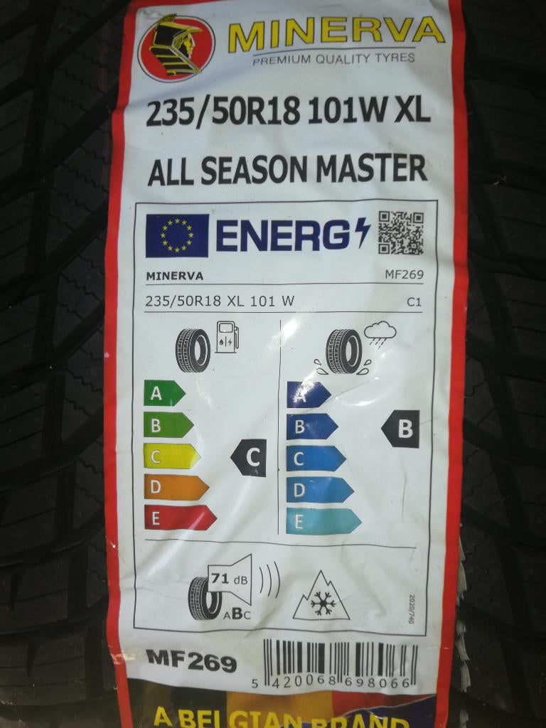 autobanden minerva all season 235/50R18, Ophalen, 18 inch, Nieuw, 235 mm
