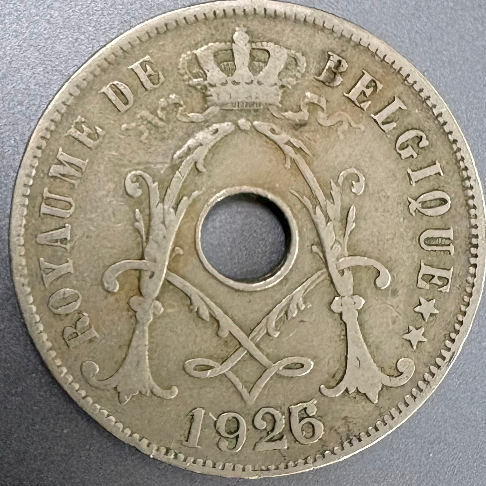 Variant: Belgische 25 Centimes 1926 (6 over 3 ), Postzegels en Munten, Verzenden, Losse munt