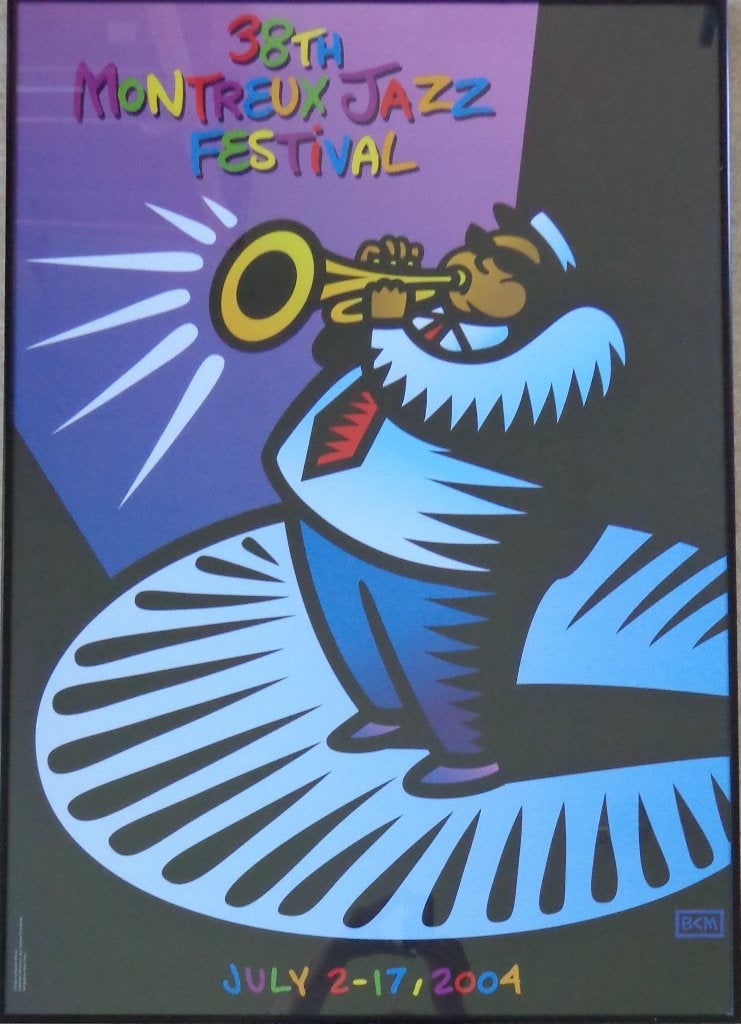 BURTON MORRIS / MONTREUX JAZZ / KLEURZEEFDRUK / 101x71cm, Ophalen