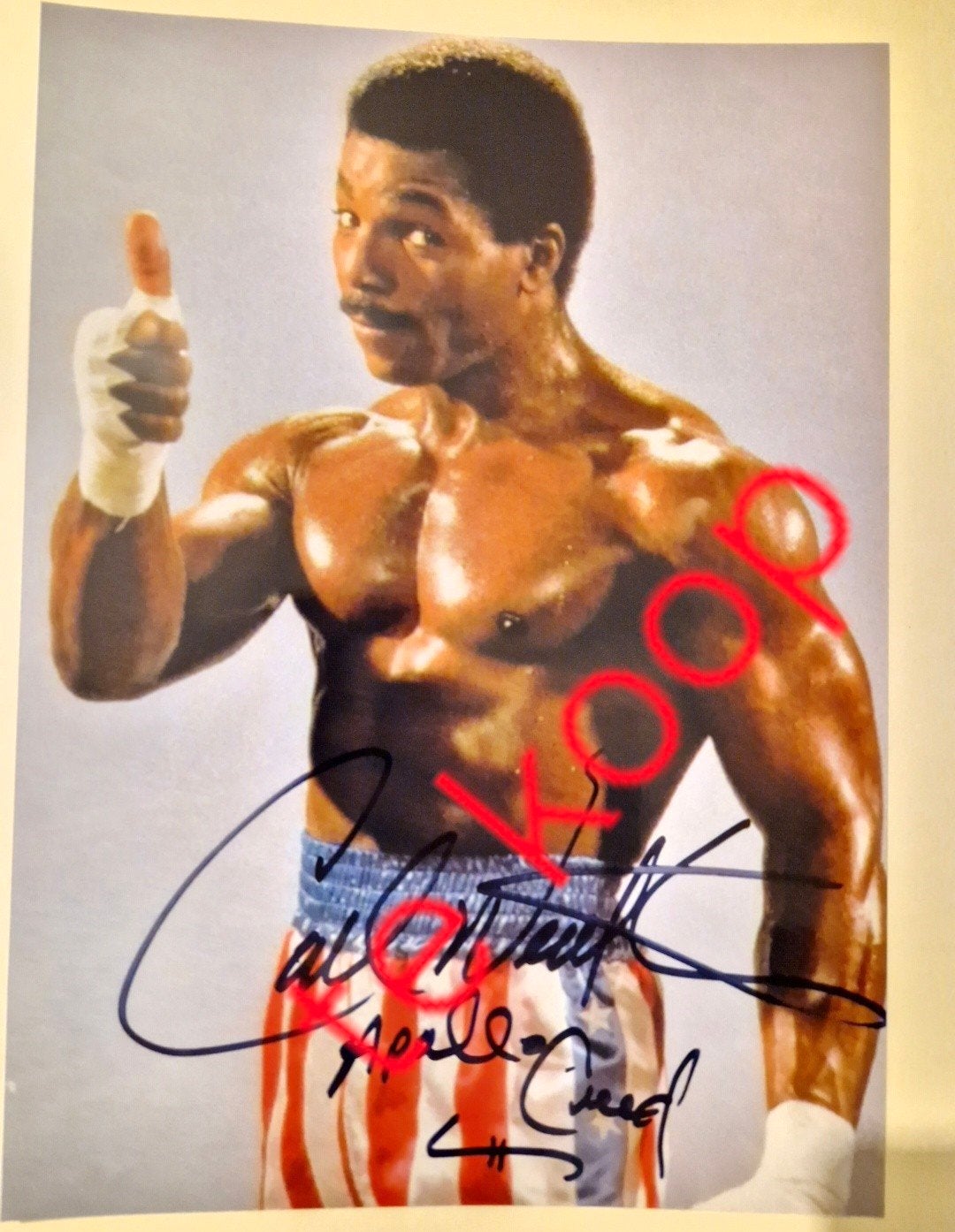 carl weathers ( apollo creed) rocky balboa, Ophalen of Verzenden
