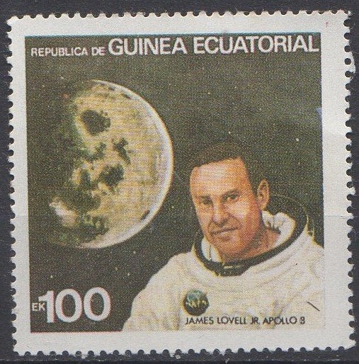 Equatoriaal Guinea - James Lovell - Apollo 8 en 13 978, Timbres & Monnaies, Timbres | Afrique, Enlèvement ou Envoi, Non oblitéré