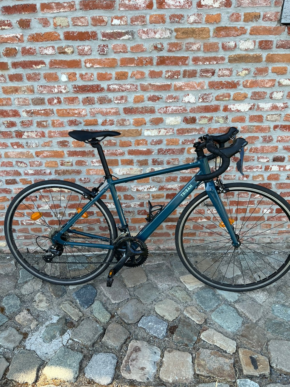 Koersfiets. Triban, Fietsen en Brommers, Velgrem, Aluminium, Minder dan 49 cm, 15 tot 20 versnellingen
