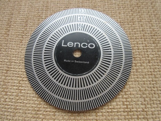 Disque stroboscopique Lenco (original) L75/72/78/69, Autres marques, Réglage pitch, Enlèvement ou Envoi, Pièce tourne-disques