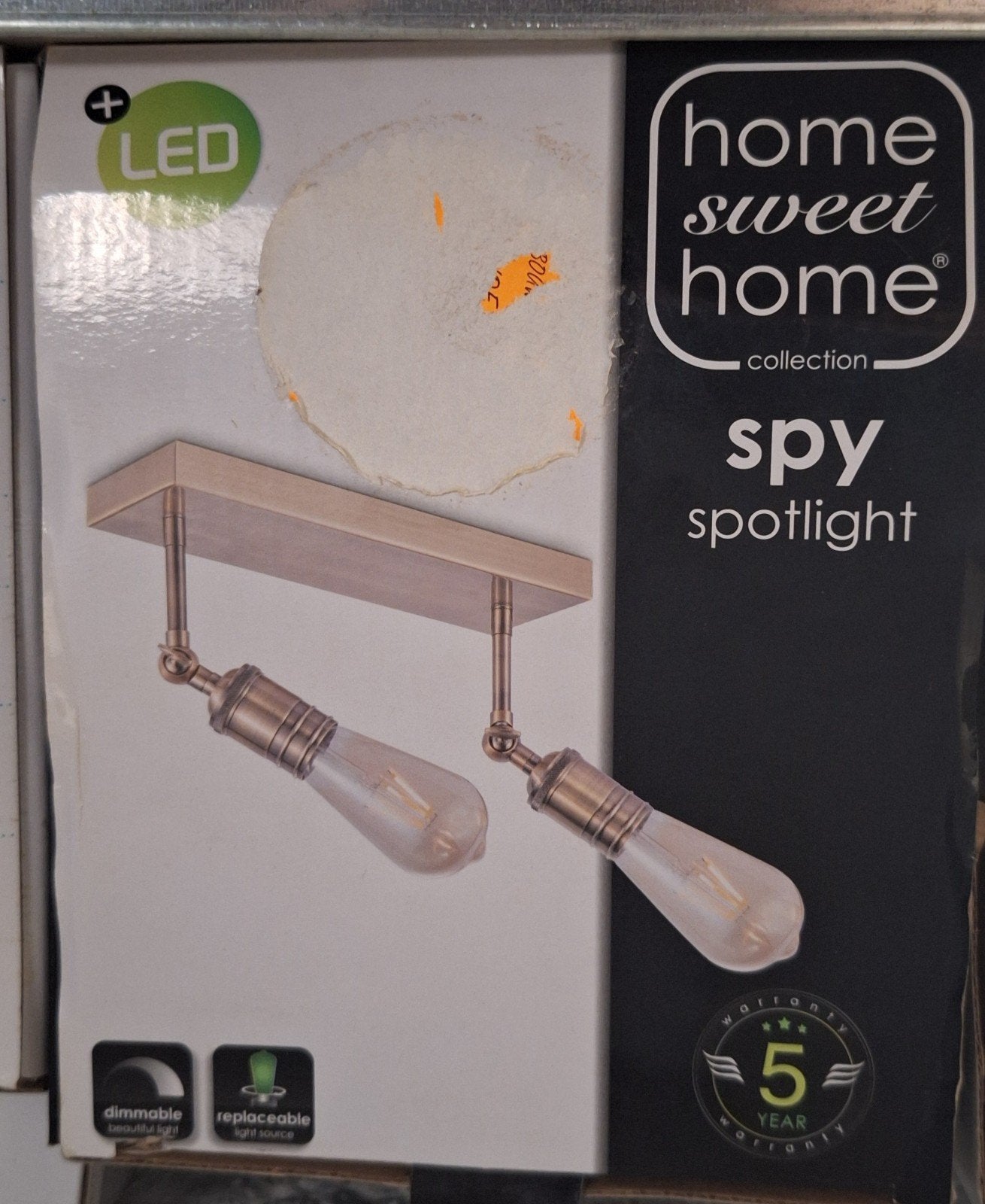Nieuw in doos: Home Sweet Home Spy Opbouwspot (2x Dimbare LE, Huis en Inrichting, Ophalen of Verzenden