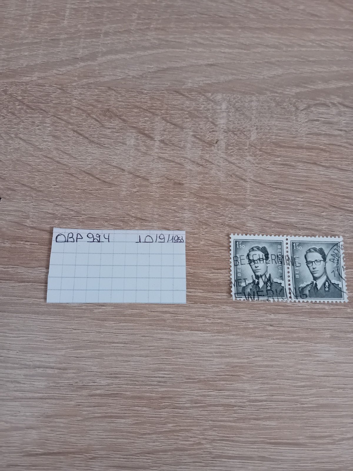 Timbre OBP 924, Oblitéré, Enlèvement ou Envoi, Affranchi, Timbre-poste