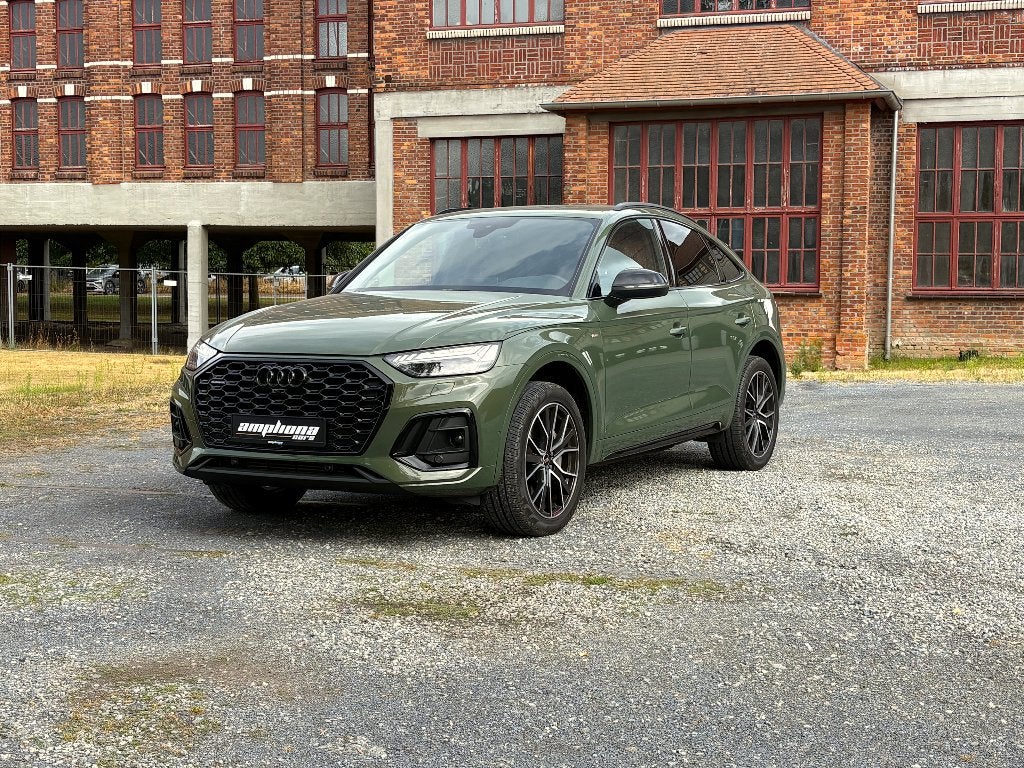 Audi Q5 55 TFSIe Quattro SB Sline Kameleon in district green, Auto's, Audi, Automaat, Dealer onderhouden, 4 cilinders, 34 g/km