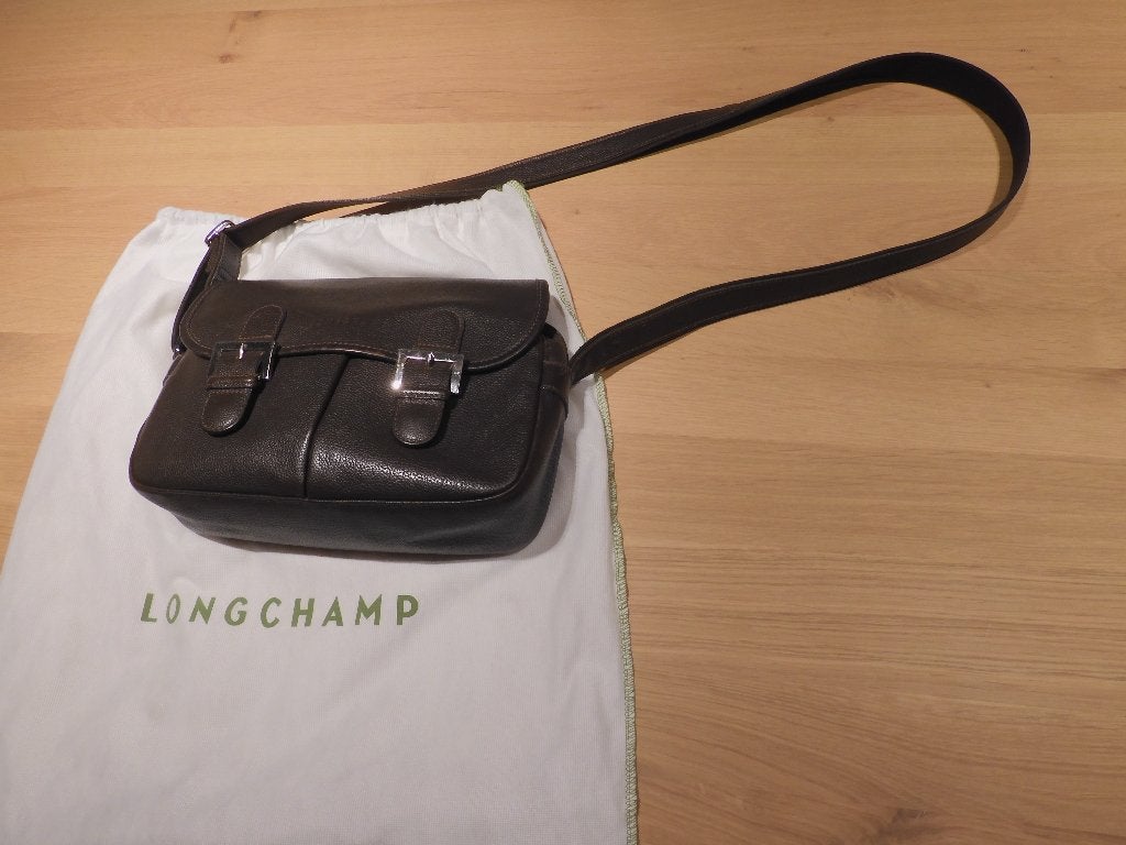 Longchamp crossbody kleur donkerbruin, Ophalen, Gebruikt, Bruin, Overige typen