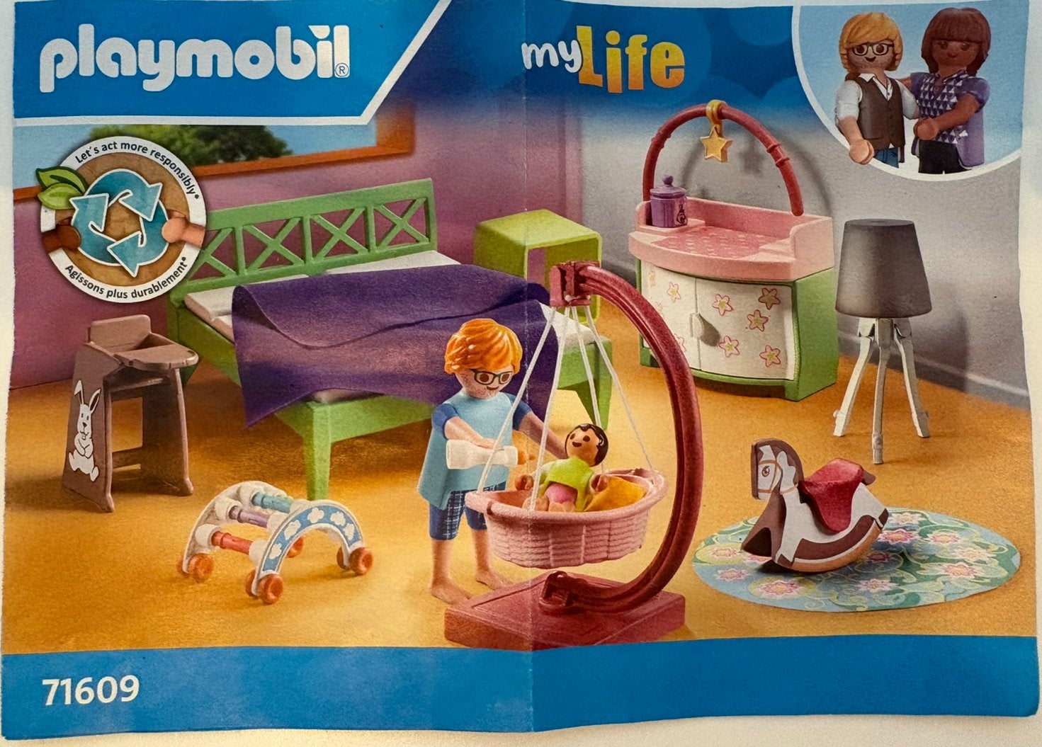 Playmobil MyLife 71609 kinderkamer, Kinderen en Baby's, Speelgoed | Playmobil, Ophalen, Complete set, Zo goed als nieuw, Figuren