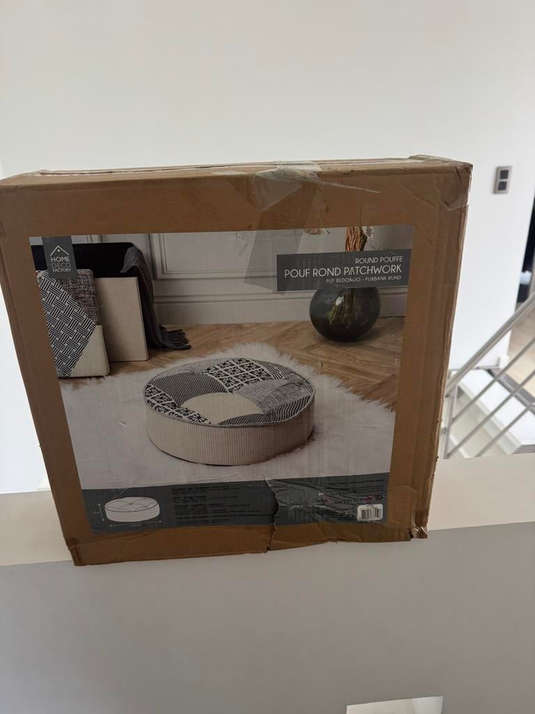 Pouf en patchwork de décoration d'intérieur neuf, Enlèvement ou Envoi, Neuf