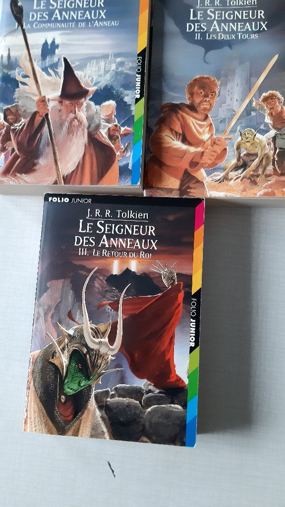 LIVRES trilogie SEIGNEUR DES ANNEAUX JUNIOR, Enlèvement, Comme neuf, Livre, Poster ou Affiche