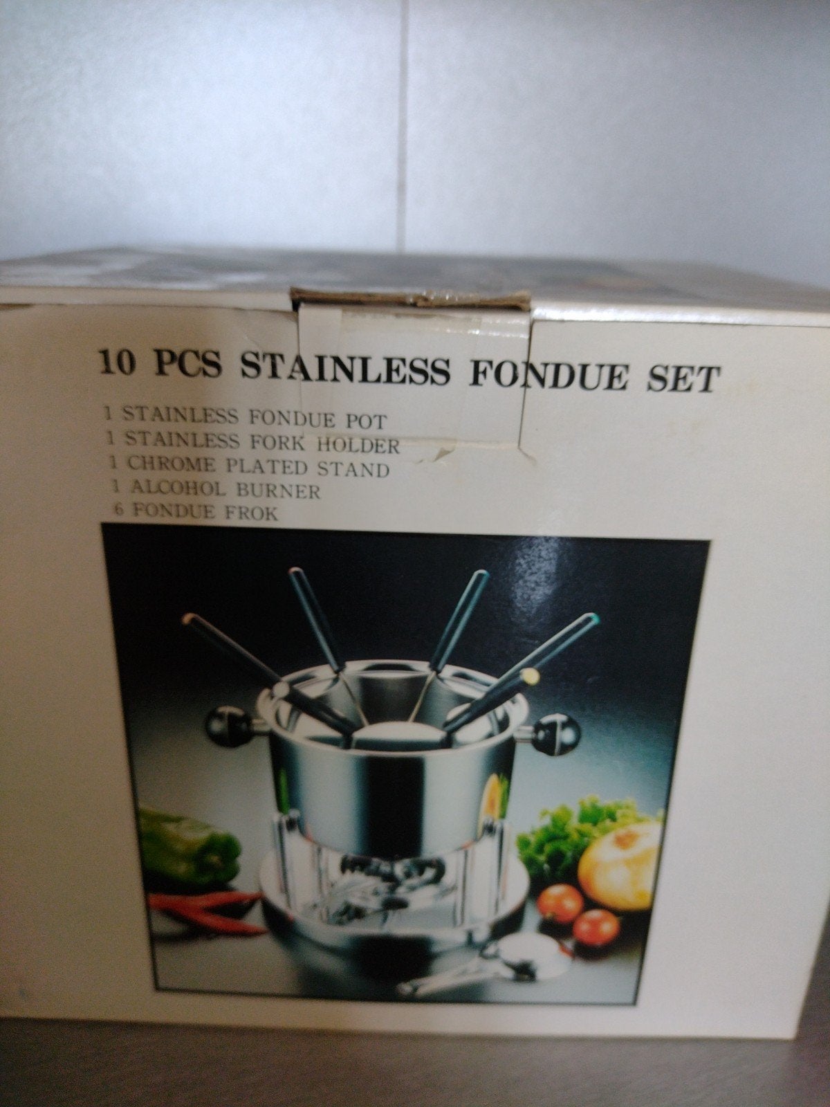 10 delig roestvrij staal fondue set, Elektronische apparatuur, Fonduesets, Ophalen, Nieuw, Brander, Fondueset