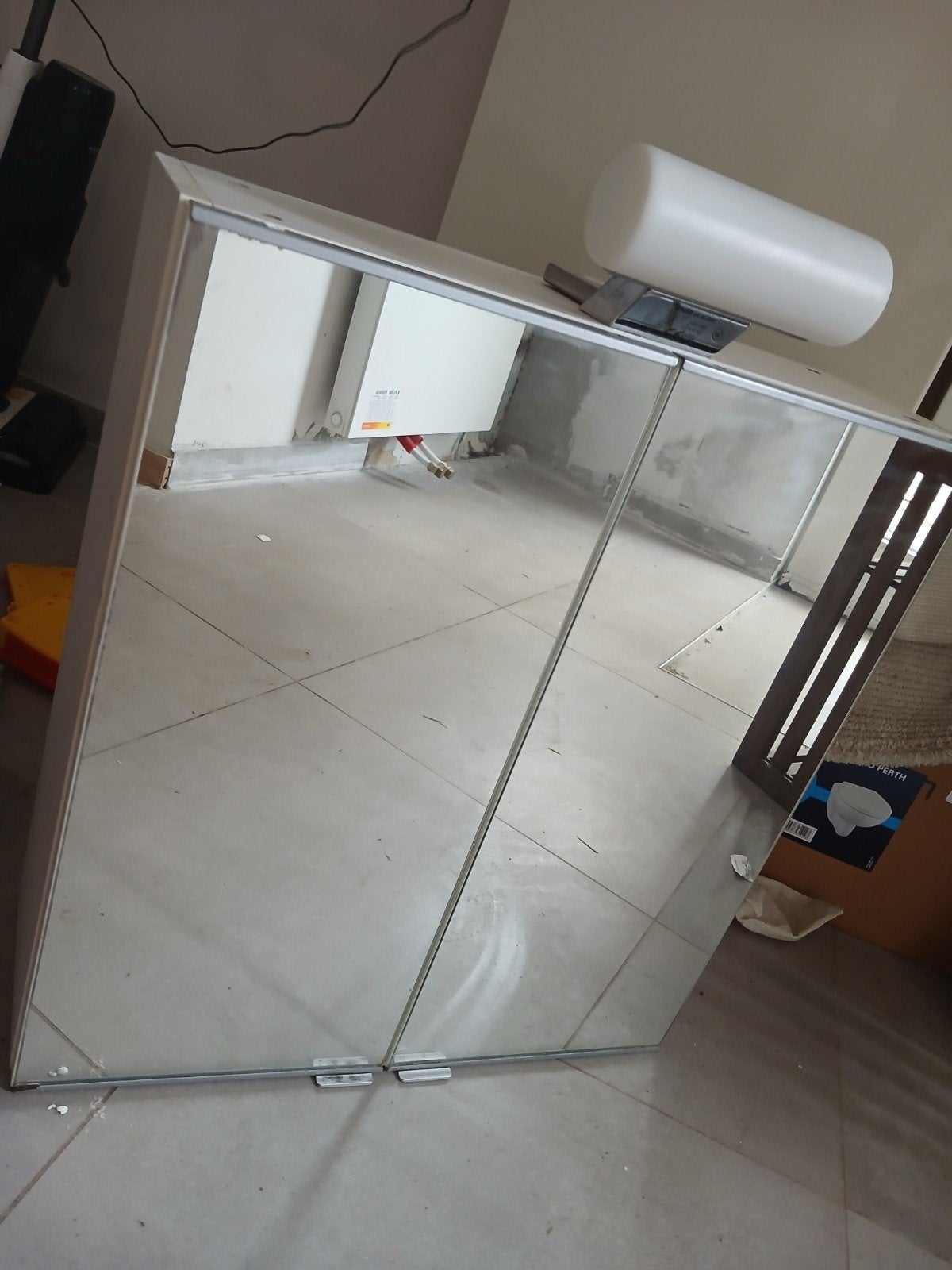kast, kast, spiegel, badkamer, Ophalen
