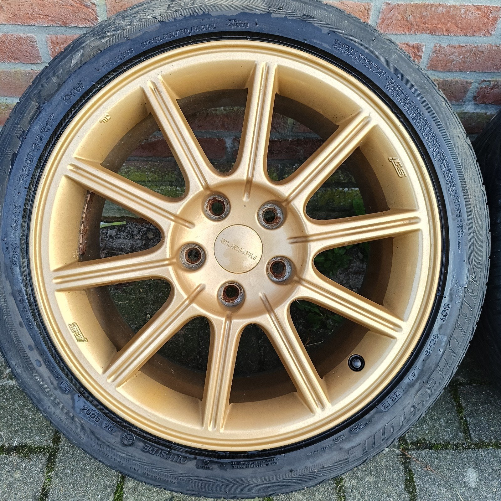 Subaru Impreza STI Velgen ENKEI, Ophalen, Gebruikt, Velg(en), 17 inch