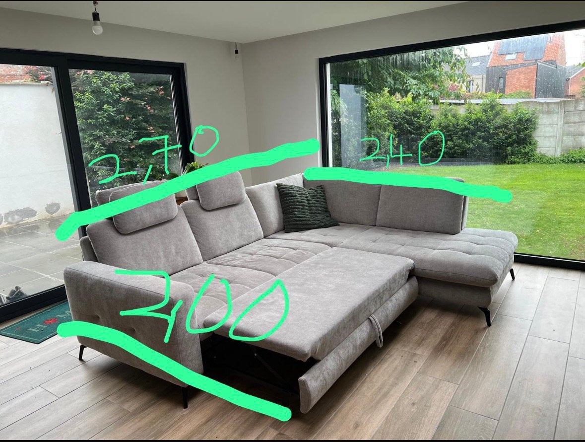 Uitklapbaare lig zetel, Enlèvement, Neuf, Tissus, Modern