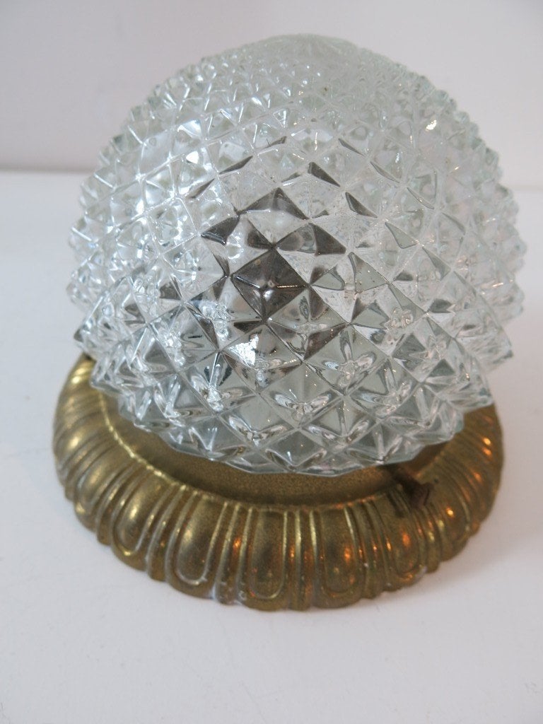 Vintage plafondlamp plafonnière hollywood regency ananaslamp, Antiek en Kunst, Antiek | Verlichting, Ophalen of Verzenden