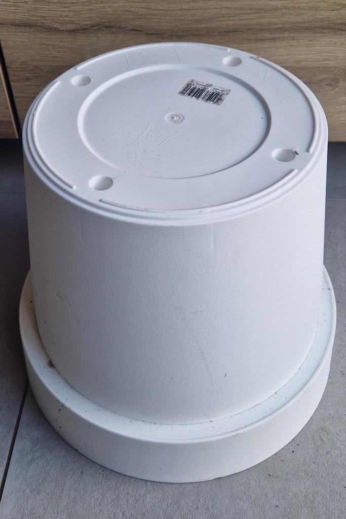 Grote witte bloempot 18L, Ophalen, Binnen