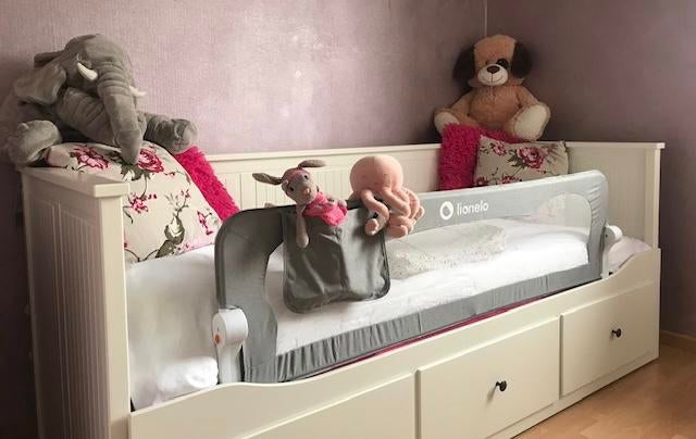 Lionelo Eva bedhekje grijs, Lit mezzanine ou Lit superposé, Moins de 70 cm, Comme neuf, Enlèvement
